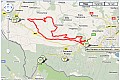 Ślad trasy po najechaniu myszką na ikonę na mapie z miejscami startów tras rowerowych