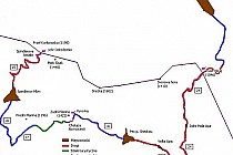 własnoręczna mapa całej trasy