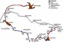 własnoręczna mapa całej trasy