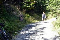 Ów ostatni, możliwy podjazd po czeskiej stronie - luźny szuter