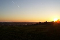 Widok z Morgów na zachód słońca