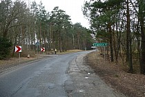 Za Laskowem skręcamy w lewo na Cigacice