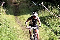 Michalina na trasie wyścigu ze startu wspólnego.