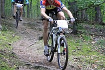 Lider wyścigu na zjeździe