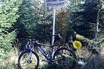 Jawornik Wielki 870 m n.p.m. i rower naszego przewodnika