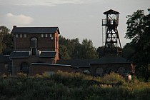 Początek trasy, ul. Czernicka - widok na kopalnię