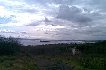 Widok na jezioro z miejscowości startu - Gradoli