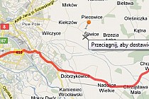 Przeciągnięcie "pomarańczowego markera" powoduje dostawienie nowego punktu między istniejącymi i zmodyfikowanie przebiegu trasy
