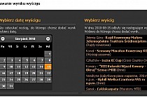 Formularz z wyborem daty i wyścigu, jaki pojawia się po kliknięciu w przycisk "Zapisz wynik"