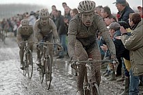 George Hincapie. Paris-Roubaix 2001 rok.