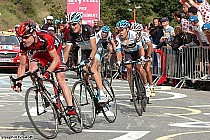Evans w pogoni na Alpe d'Huez. Etap 19