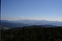 Masyw Śnieżnika z wieży widokowej na Borówkowej