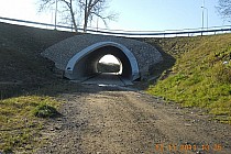 Bytów- przejazd pod wiaduktem.
