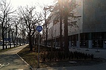 Droga rowerowa wzdłuż ulicy Powstańców Śląskich przy Sky Tower