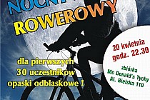 Plakat Tyski Nocny Rajd Rowerowy 20.04.2012r