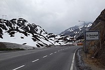 Przełęcz Arlberg powitała mnie deszczem.