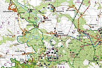 Fragment mapy "Roztocze wschodnie"