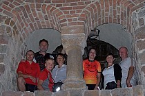 Od lewej: Bizonek, Lancer, Czynka, Marysia, Maria, żona Macka i Maciek.