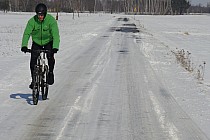 Ice Bike Route - chyba to ostatni taki widok i stan drogi w tym roku