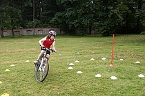 Kacper Socha na trasie slalomu