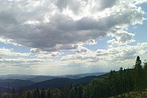 mtb szlakami beskidu niskiego i sadeckiego 15.08.2013r./na szlaku czerwonym  na hale labowska w tle beskid sadecki i okolice  hali labowskiej