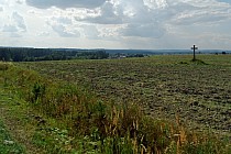 Samotny krzyż za Hutą Lubycką