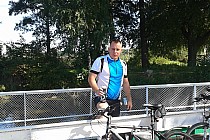 Mazury 2013 -podczas przeprawy promem linowym w Wierzbie