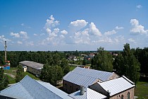 Widok na Chlewiska z wieży gichtociągowej