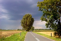 Pogoda nie zawsze rozpieszcza kolarza ;) To co widać zaowocowało 10-cioma km. w oberwaniu chmury ;)