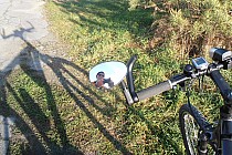 Ja mój Rower i nasz towarzysz cień