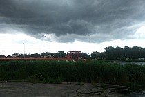 Most zwodzony w Dziwnowie i zapowiedź pogody, która chwila potem nadeszła ;)
