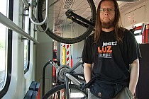 2015-07-23 Rower w pociągu - Częstochowa-Łódź