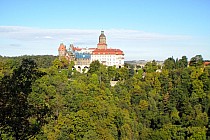 Widok na zamek Książ