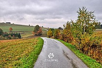 Droga koło Węgierskiej Górki