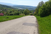 Tatry przez dolinę sądecką z Dąbrowskiej Góry.
