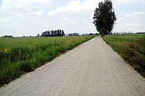 Szutrowy fragnent trasy