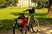 Widok zamku oleśnickiego z parku