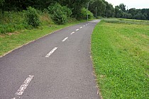 ścieżka rowerowa przy granicy z Czechami