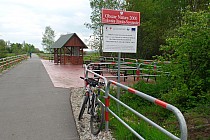 Granica na ścieżce rowerowej