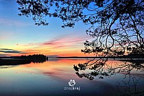 Jezioro Wigry na koniec dnia