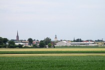 Widok na Rawicz z wiaduktu.