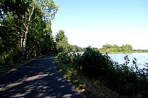 Droga przy stawie Jamnik Dolny