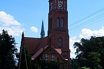 Kościół, przed którym skręcamy na Krobię