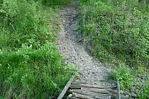 czerwony szlak dookoła kopalni