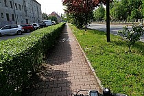 Ścieżka rowerowa obok ul. Hallera we Wrocławiu