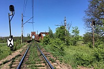 Przejazd kolejowy po południowej stronie Odry