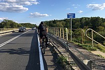 Wyjazd z Warki mostem nad Pilicą