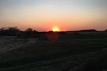 Zachód słońca nad Praczami Odrzańskimi