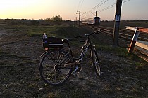 Przejście prze tory, niestety rowery trzeba było przenieść.