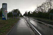 Przy wyjeździe z Trzebnicy złapał nas deszcz